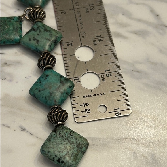 Turquoise Beaded Cross Necklace - Picture 4 of 9